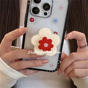 Korean Cute Rotate Flower Grip Tok Griptok Bracket for IPhone 16 Samsung Phone Accessories Phone Holder Ring Support Phone Stand