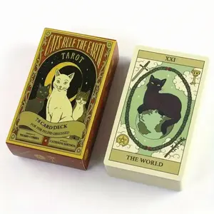 Cat Themed Tarot Card Game, 1 Box Creative Tarot Card Game, Fun Card Game for Family Gatherings, Party, Friends Gatherings, Tarot Card Decks