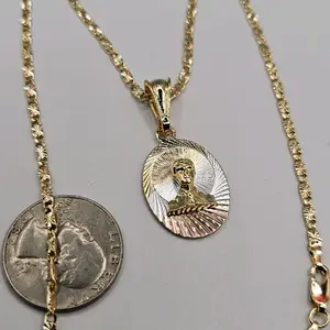 JESUS MALVERDE  Gold-plated chain 18"inches