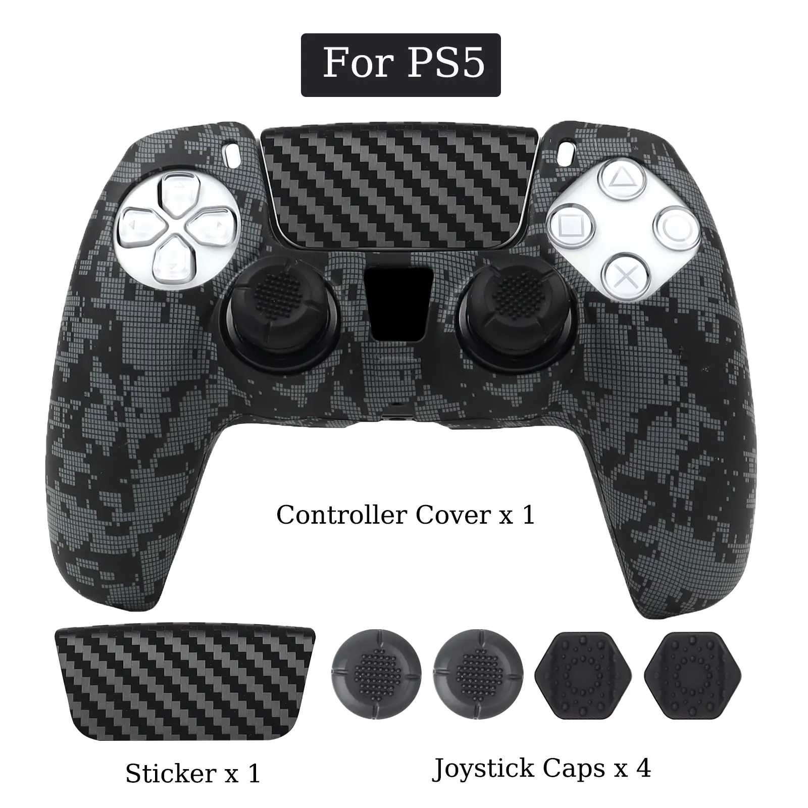 Soft Silicone Cover for PS4 PS5 Edge Controller Skin Joystick Case Shockproof Accessories for Playstation4 for Dulsence Edge Console Accessories Game Console Accessories