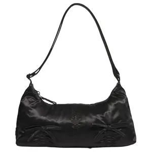 Adidas Originals Bow Tie Logo Nylon Underarm Baguette Handbag Shoulder Bag For Women