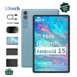 【TikTokShopMemorialday】Relndoo Android 15 10.1 inch Tablet, 2.4G/5G WiFi, New Set with keyboard, Case, Mouse