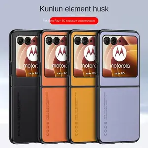 Luxury Premium Leather Cover For Motorola Razr 50 40 60 Ultra Moto Razr50 Razr60 Shockproof Hard Plastic Phone Case