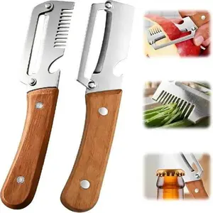 2PCS Premium 3In1 Kitchen Peeler, Heavy Duty Stainless Steel Multi-Tool with Vegetable Peeling, Peeler Kitchen Tool, Peeler Vegetable, Peelerz Gummy, Peelerz Candy, Peeler Shredder, Peelers And Cutters, Julienne Shredding & Bottle Opener, Ultra Sharp