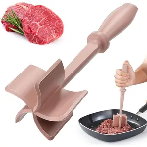 Meat , 5   Ground Beef Masher, Heat Resistant Meat Masher Tool for Hamburger Meat, Ground Beef, Turkey and More, Nylon Hamburger  Utensil Non-scratch Utensils