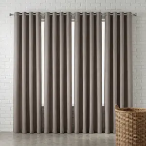 4 Panels Linen Blackout Curtains-Summer Style，1 Buy Gets 4 Panels | Thermal Insulated, Light Blocking, Metal Grommet Easy-Hang Privacy Drapes for Bedroom, Living Room, All-Season Home Use