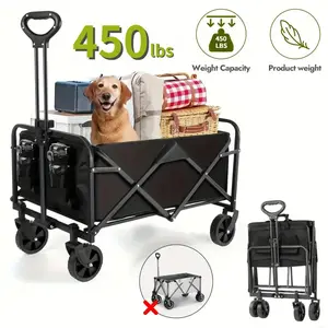 Car storage Foldable Wagon, 330/450LB Heavy Duty Foldable Utility Garden Wagon With Terrain Car storage car Wheels, Side Pockets, Portable C bathroom  hoider magnetic phone mount Ultra Magnetic Phone Holder navigation holder 360  degree  rotation sun cup