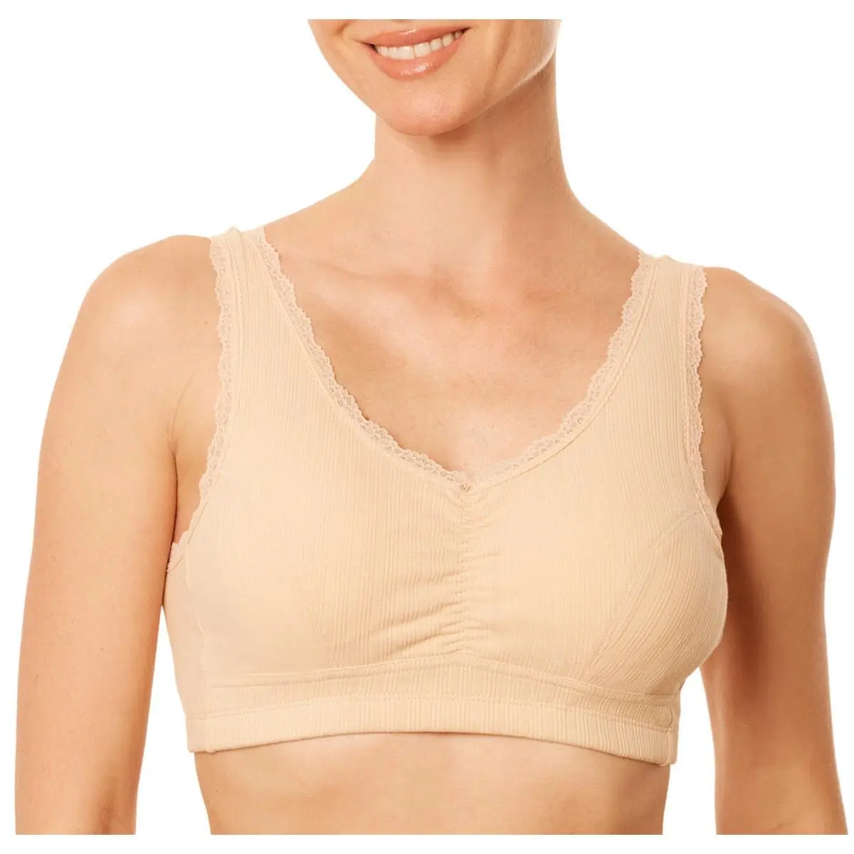 Alessandra B Mastectomy Bra with Lace Trim - M7732
