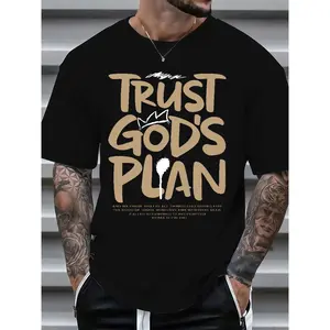 Retro "Trust God's Plan" Graphic Tee | Inspirational Christian Streetwear For Men