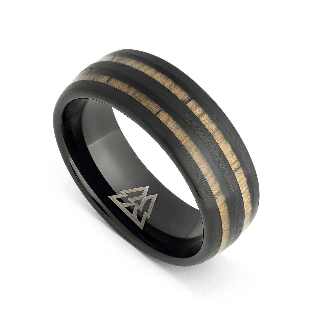 Whiskey Black Double Barrel Ring