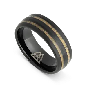Whiskey Black Double Barrel Ring