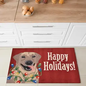 Lush Decor FRONTPORCH Indoor/Outdoor Hand Tufted Durable Area Rug - Traditional Pet Dog Colorful  (Happy Holidays)