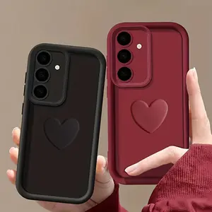 Heart Design Shockproof Thick Soft Smartphone Case for Samsung Galaxy a Series, Durable Protective Cover for A17/a56/a36/a26/a16/a55/a35/a25/a15