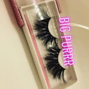 Big Purrr 25 mm  Lashes for Dramatic and Natural Look - Reusable up to 30 Times - Eyelashes, Makeup