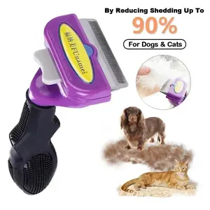 Pet Grooming Brush, Deshedding Tool for Dogs & Cats, Effectively Reduces Shedding by up to 90% for Short Medium and Long Pet Hair, Cat Hair Removal Comb,Cat Brush, Pet GroomingBrush, Cat Hair Massage Comb Cat Hair Remover Cleaning Grooming Cat Combs