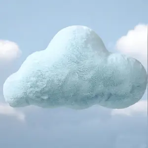 Cloud Pillows, Blue Cloud Shaped Pillow, Decorative Throw Pillow Gifts, Cute Plush Room Decor, Fluffy Faux   9.5"x16" Pillows for Living Bedroom  Room