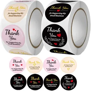 Thank You Stickers,Thank You Stickers Small Business,for Multiple Occasions(1000PCS,Black and )
