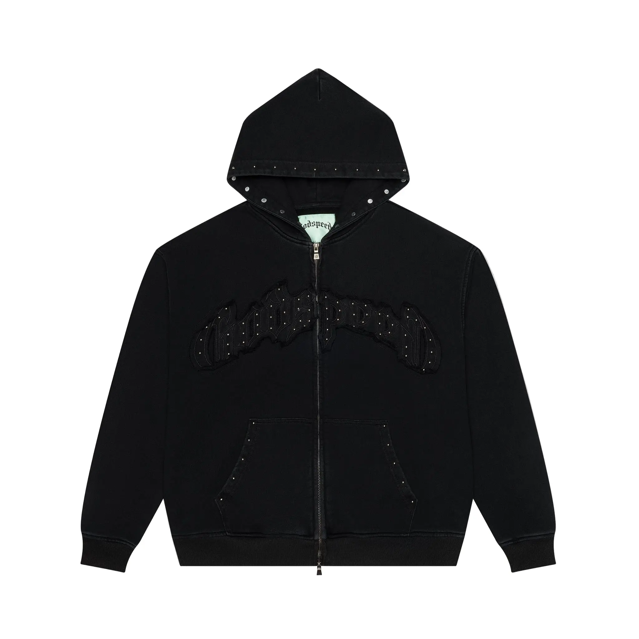 GODSPEED SYMMETRIC STUDDED ZIP HOODIE GODSPEED SYMMETRIC STUDDED ZIP HOODIE