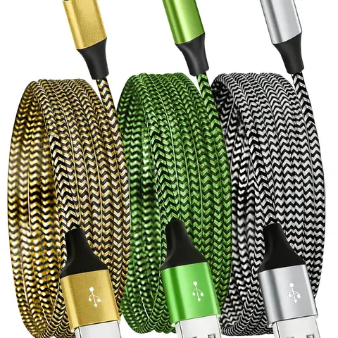 APFEN MFi Certified 3-Pack Colorful Braided Nylon USB C to Lightning Cables, Antitangle, Wear-Resistant, 2.4A Fast Charging, Protection Design, iPhone Charger for iPhone 18/17/16/15 & Handheld Electronics, Ideal for International Travel