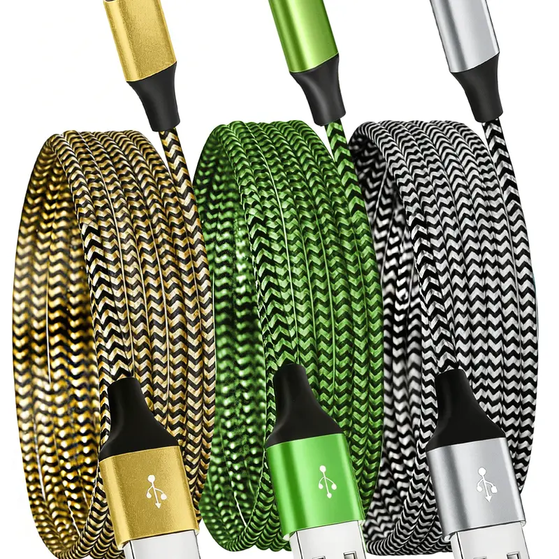 APFEN MFi Certified 3-Pack Colorful Braided Nylon USB C to Lightning Cables, Antitangle, Wear-Resistant, 2.4A Fast Charging, Protection Design, iPhone Charger for iPhone 18/17/16/15 & Handheld Electronics, Ideal for International Travel