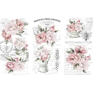 Rub on Transfers for Crafts and Furniture | 3 Design Sheets 6x 12in | Home Decor Transfers | Furniture and Craft Decals