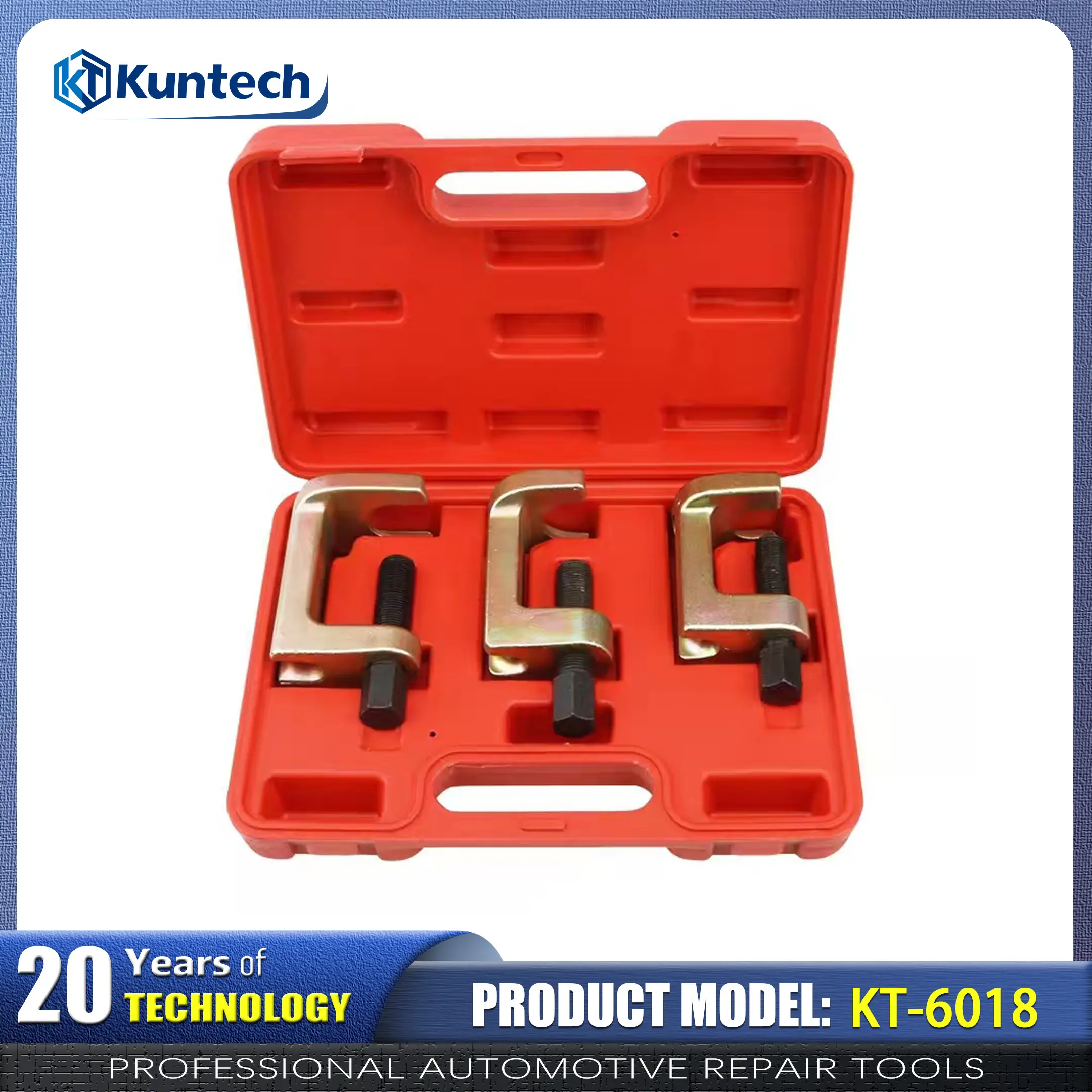 3PCS Forged Steel C-Frame Upright Ball Joint Separator Tool Kit, Heavy-Duty Damage-Free Ball Head Puller Removal Set for Cars/SUVs Light Trucks