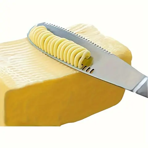Stainless Steel Butter Knife, Stainless Steel Knives, 1 Count Reusable Butter Knife, Essential Kitchen Gadget Utensils for Cheese, Cold Butter & Jam Spreading, Kitchenware