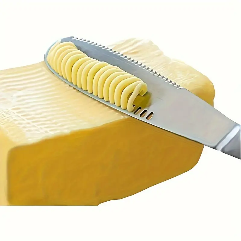 Stainless Steel Butter Knife, Stainless Steel Knives, 1 Count Reusable Butter Knife, Essential Kitchen Gadget Utensils for Cheese, Cold Butter & Jam Spreading, Kitchenware