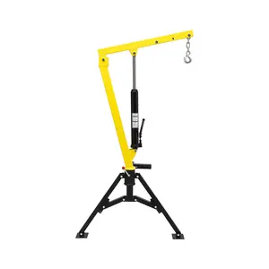 Receiver Hitch Mounted Hydraulic Swivel Pickup Truck Crane, Hydraulic Pickup Truck Crane with 3 Boom Capacities of 500 lbs, 750 lbs & 1000 lbs for Lifting Goods in Construction, Industry, Forestry