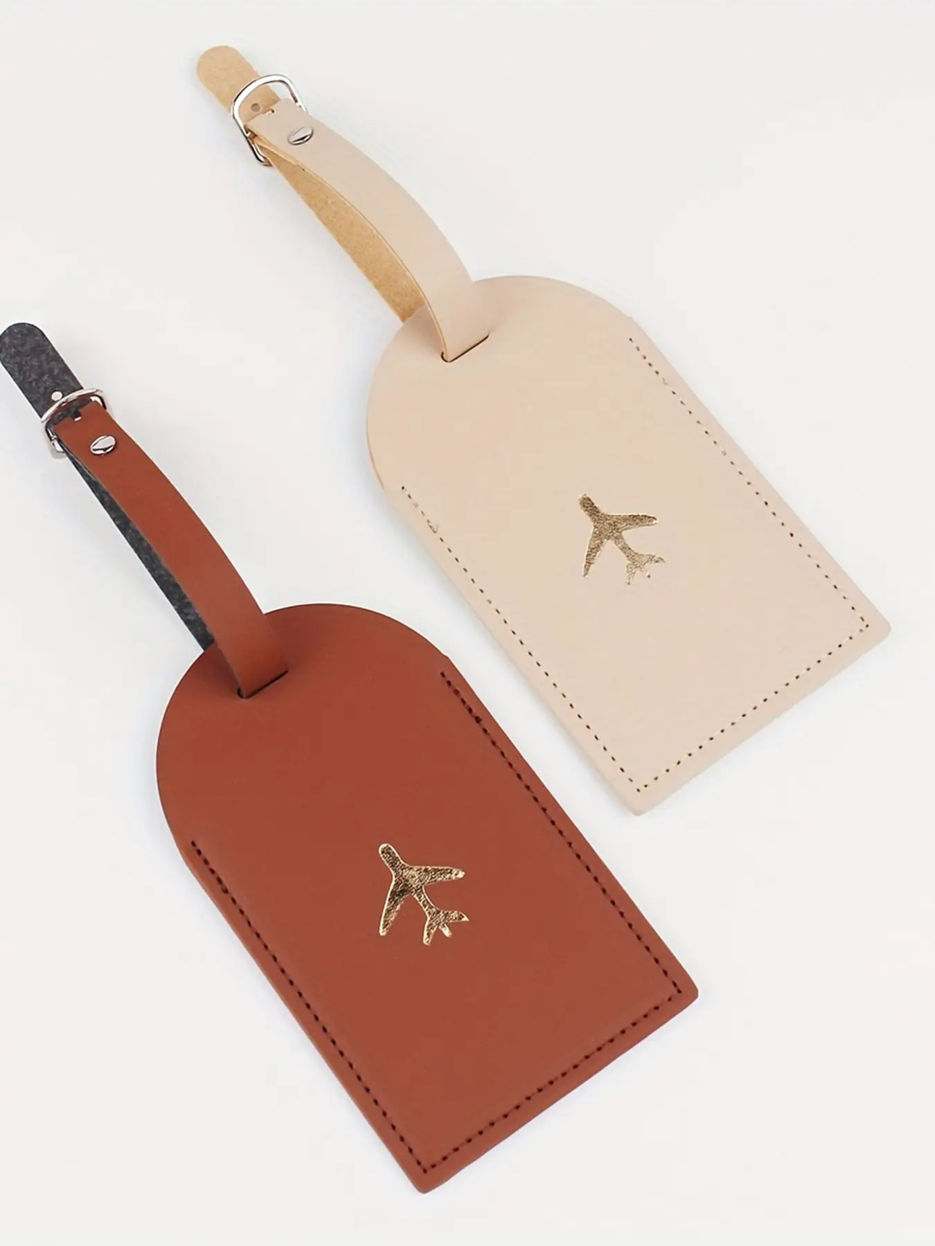 Airplane PU Leather Luggage Tags – Elegant Bag Pendant & Stylish Playful Charm, Bag Accessories Charms, Bag Charms with Adjustable Strap, Stylish Bag Decoration & Travel Accessory for Vacation, Business Trip & suitcase Decor, Accessories For Bags
