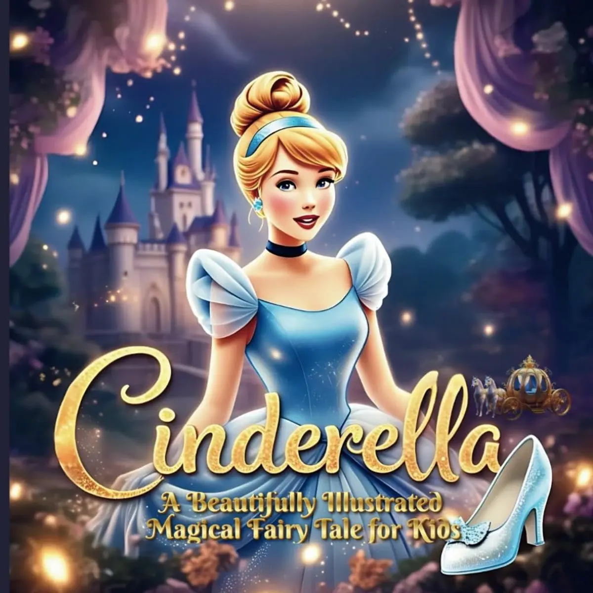 Cinderella: A Beautifully Illustrated Magical Fairy Tale for Kids Paperback – Large Print, March 1, 2025