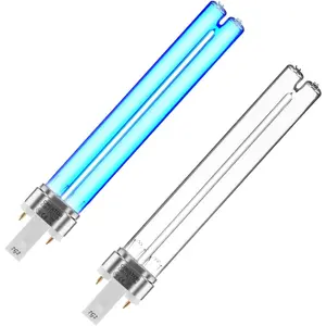 2 Pack 13 Watts UV UVC G23 Base Germicidal Ultraviolet Light Bulb UV Light for Pond
