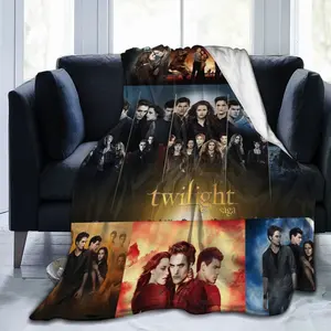 Twilight Super Soft Edward Blanket Cullen Robert Light Plush Bed Pattinson Blanket Suitable Bedroom Living Room Sofa Warm Blanket 50"X40"