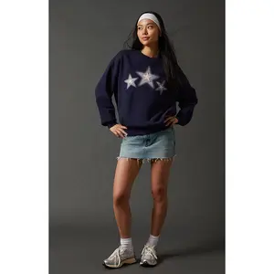 Pacsun Women's Triple Star Crew Neck Sweatshirt