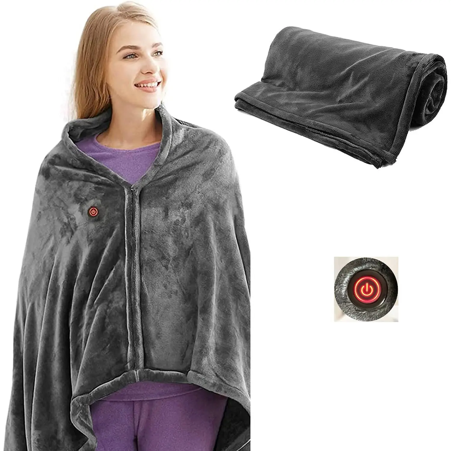 Seven zone electric shawl circular switc