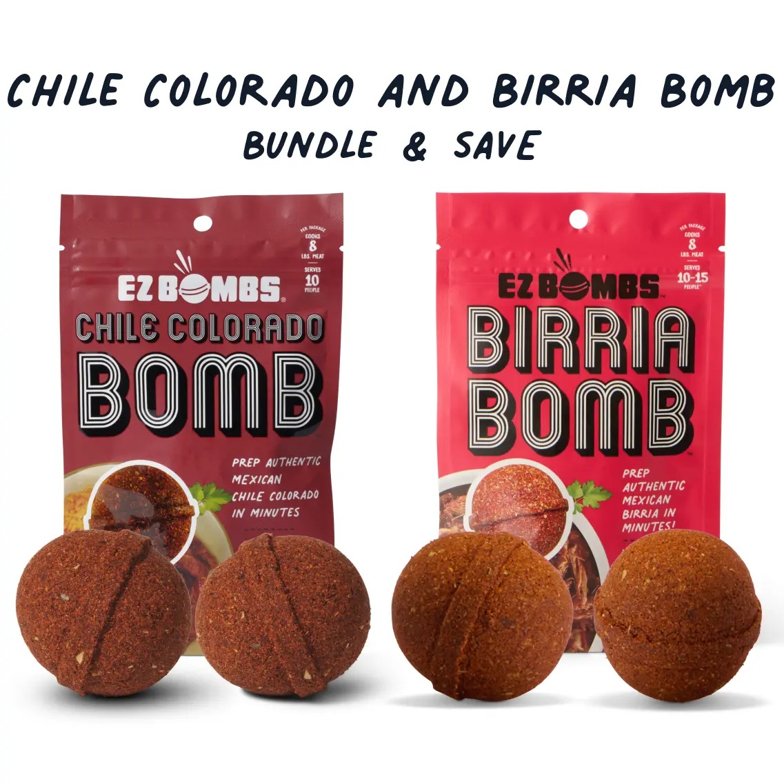 Birria Bomb and Chile Colorado Bomb bundle by EZ Bombs - Seasoning Spice Bomb Flavor for Authentic Mexican Dishes - Traditional