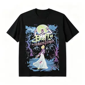 Buffy the Vampire Slayer 90s TV Show Retro Graphic T-Shirt, 100% Cotton Vampire Slayer Fan Tee