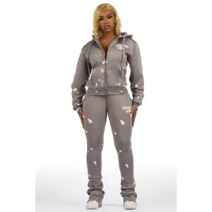 Halloway Grey Zip Up Super Stacked Trackset
