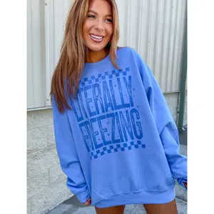 Color On Color Literally Freezing Graphic Pullover