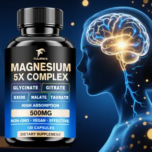 Magnesium Complex Capsules– Magnesium Supplement with Glycinate, Citrate, Malate, Oxide, Taurate – High Absorption for Muscle, Heart, Sleep, Bone, Nerve Support