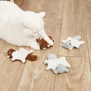 Plush Squirrel Pet Sound Cat Toy, Dog Toy, Durable Chew Toy, Flying Squirrel for Teeth Cleaning, Interactive Pet Toys