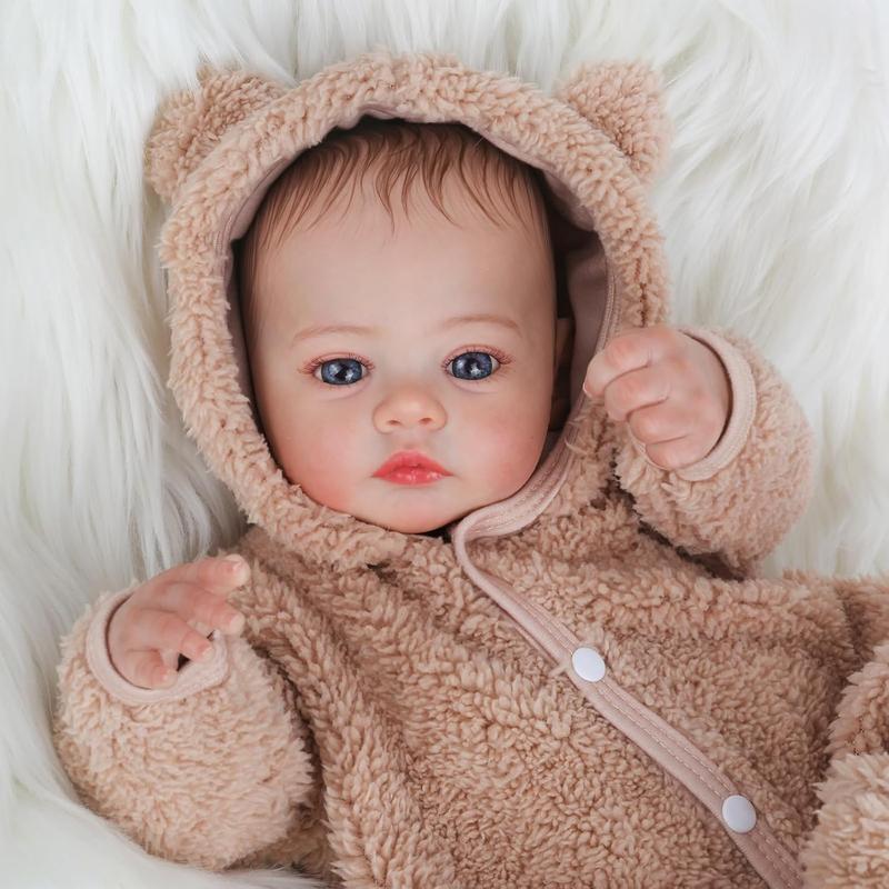 [WOOROY] Reborn Baby Doll - 18 In Realistic Baby Doll Lifelike Baby Boy Real Life Baby Doll with Soft Vinyl Body can Swimming with Accessories, Perfect Birthday & Christmas Gifts for Kids 3+