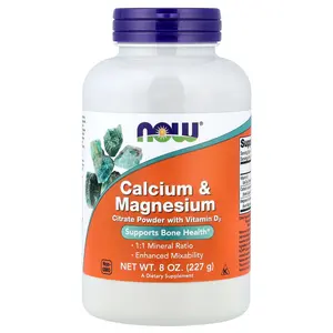 NOW Foods Calcium & Magnesium With Vitamin D3, 8 oz (227 g)