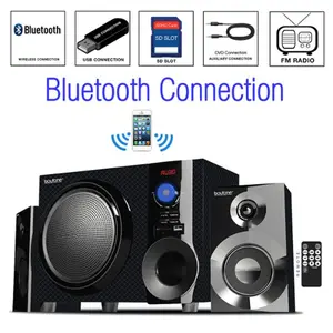 Boytone BT-215FD Powerful Wireless Bluetooth Home Speaker System  Bass System FM Radio, Remote Control, Aux-In
