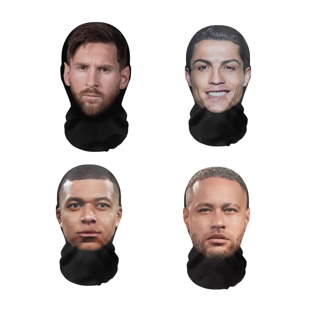 Head Outdoor Sports Anti-UV Face Mask, 3D Digital Printing, Mask Party Mask Party Accessories Breathable HighVisibility,football,Messi,Ronaldo,Mbappe,Neymar