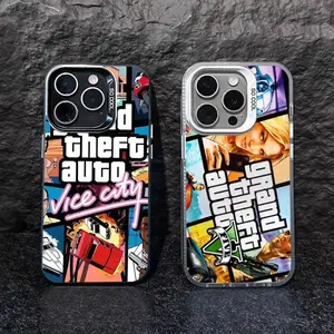 Grand Theft Auto GTA 5 Game Phone Case For IPhone 16 15 14 13 12 11 Pro Max Plus Color Shockproof Back Silver Cover Premium Phone Case deals for you