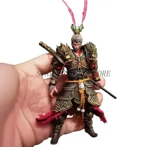 13cm Anime Black Wukong Action Figure GK The Monkey King Figurine PVC Collection Desktop Ornaments Movable Model Toys for Gifts