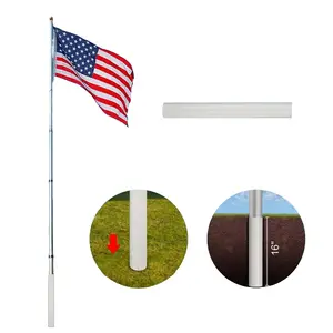 Official Flagpole Telescoping Flag Pole Set 20ft