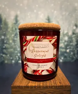 Peppermint Delight 3 oz Red Tumbler Jar Candle