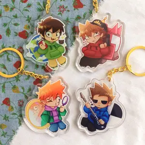 EW Acrylic Keychain - Eddsworld Anime Bag Charms - Cute Characters, Kawaii Bag Charm for Keys, Backpack & Gifts, Collectible Fan Accessory, Aesthetic Game Merch!